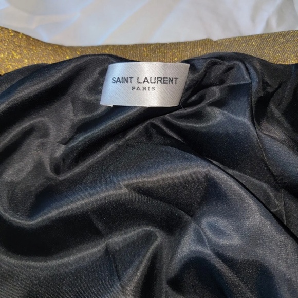 SAINT LAURENT Palm Tree Print Satin Bomber Jacket Unisex Size FR 46 - Picture 14 of 16